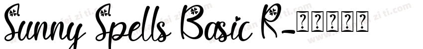 Sunny Spells Basic R字体转换